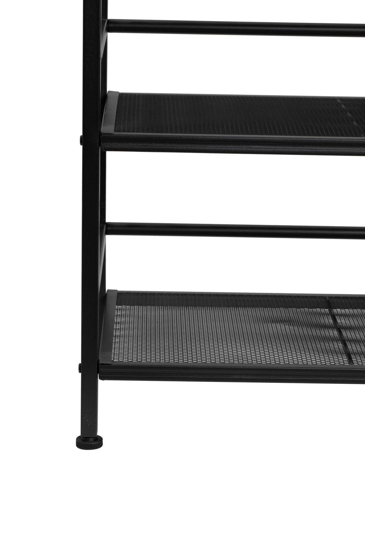SCHUHREGAL Schwarz  - Schwarz, MODERN, Metall (59/144/30cm) - PBJ