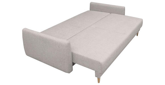 SCHLAFSOFA Webstoff Grau  - Buchefarben/Grau, KONVENTIONELL, Holz/Textil (220/90/95cm) - Carryhome