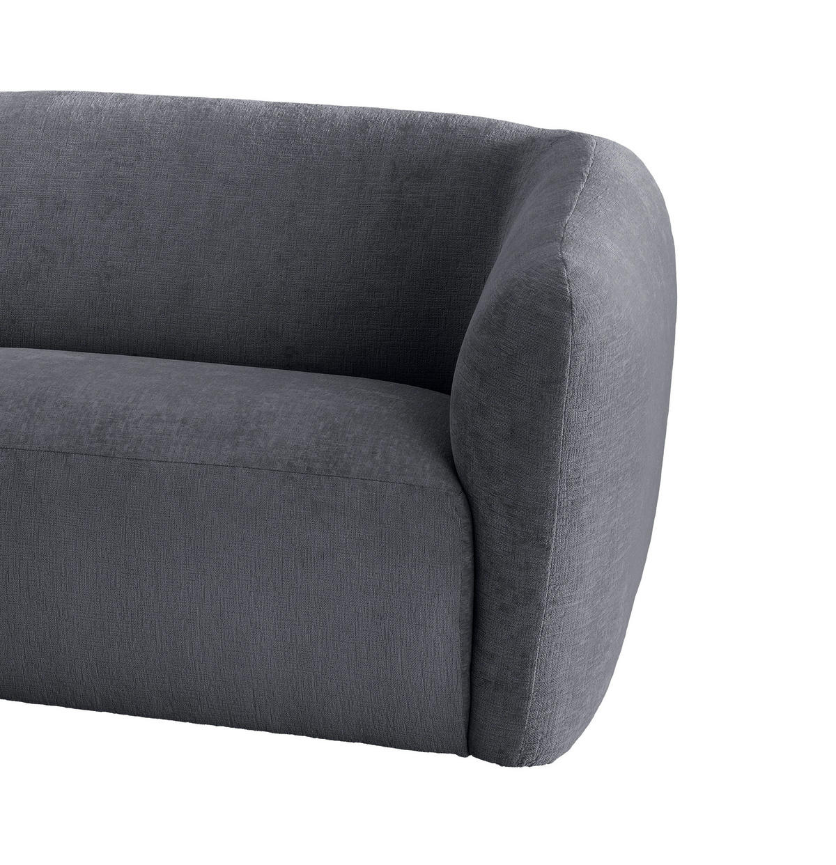 ECKSOFA in Mikrofaser Anthrazit  - Anthrazit/Schwarz, Modern, Kunststoff/Textil (182/276cm) - Livetastic