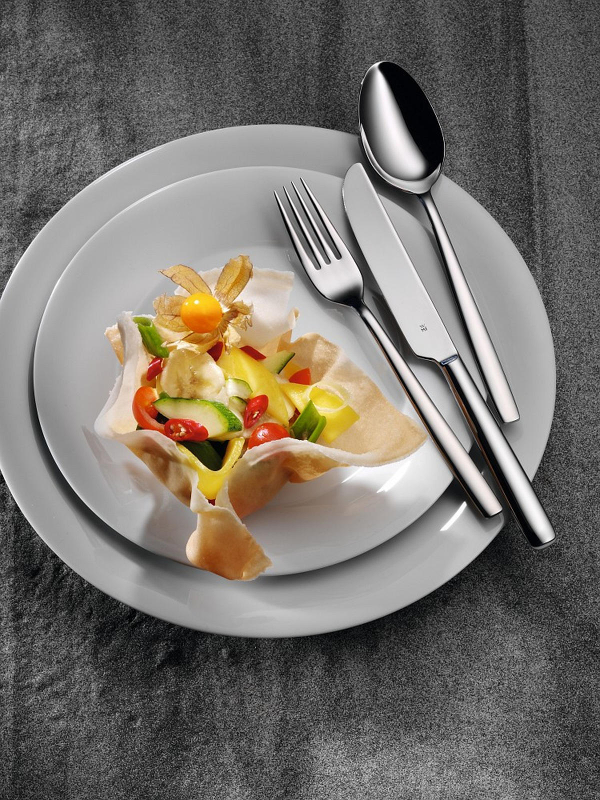 BESTECKSET DENVER  60-teilig  - Edelstahlfarben, Design, Metall - WMF