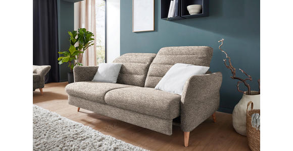 2-SITZER-SOFA in Webstoff Beige - Eiche Bianco/Beige, Design, Holz/Textil (192-220/85-106/98-112cm) - Dieter Knoll