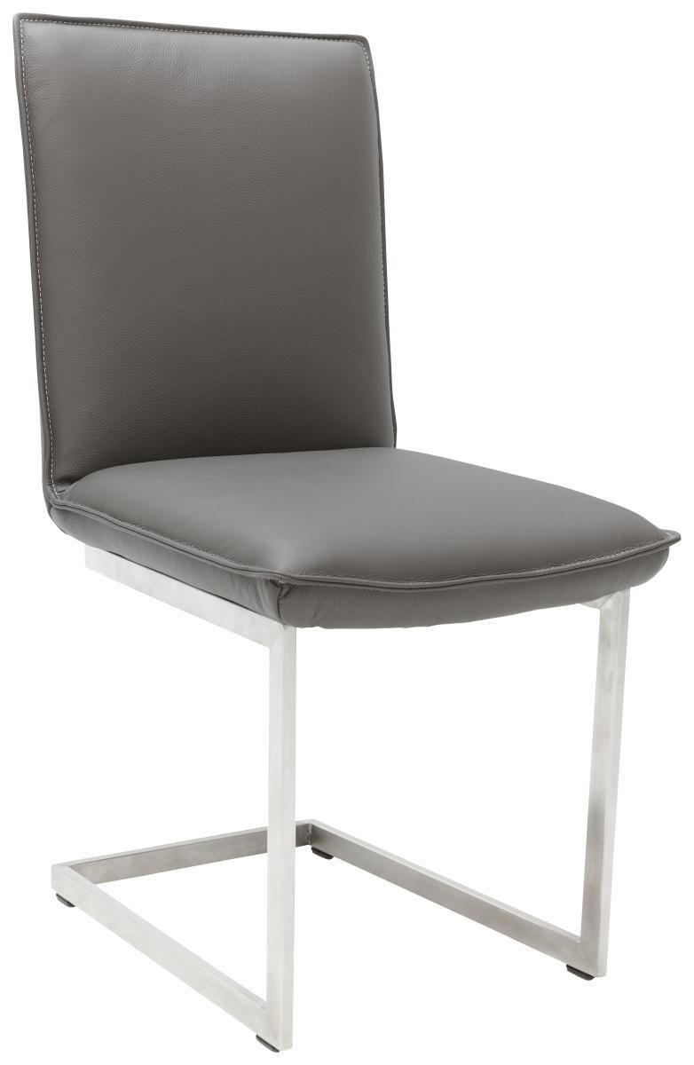 HOUPACÍ ŽIDLE, jílová barva, barvy nerez oceli - jílová barva/béžová, Design, kov/kůže (48/93/65cm) - Ambiente
