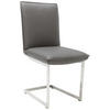 SCHWINGSTUHL  in Nickel Echtleder pigmentiert  - Schlammfarben/Edelstahlfarben, Design, Leder/Metall (48/93/65cm) - Ambiente