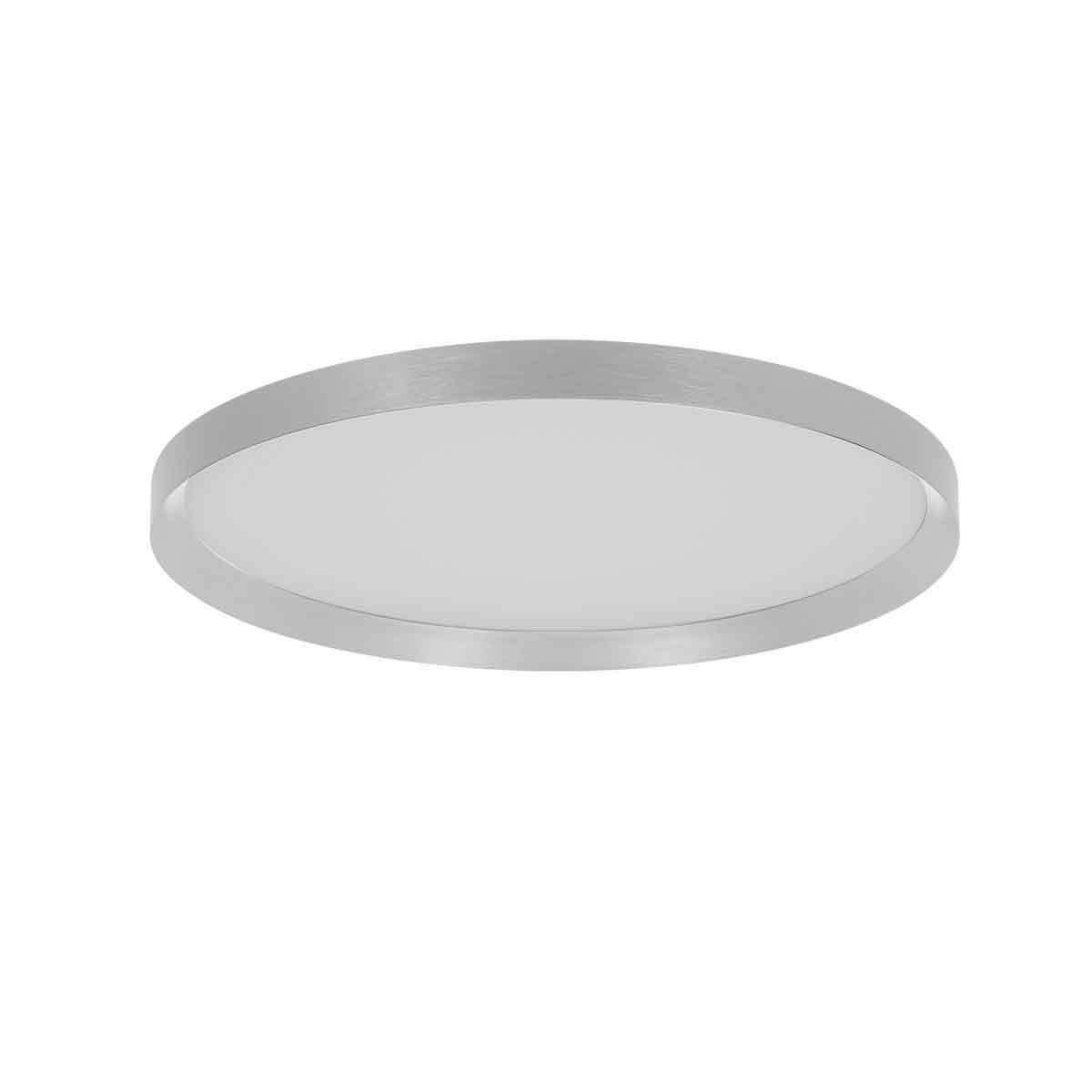 DECKENLEUCHTE Fladdy 50/7 cm   - Edelstahlfarben, Basics, Kunststoff/Metall (50/7cm)