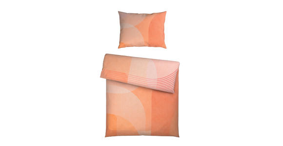 BETTWÄSCHE TANJA Satin 140/200 cm  - Aprikose, Design, Textil (140/200cm) - Novel