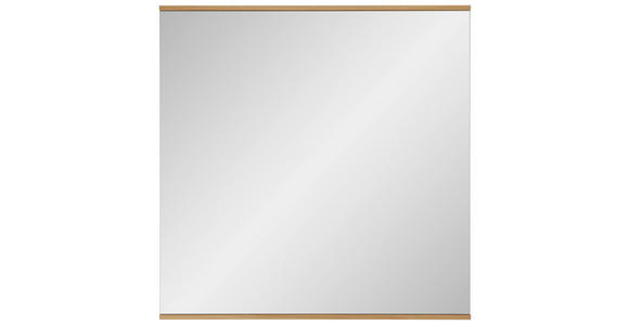 WANDSPIEGEL 82/82/2,5 cm    in quadratisch  - Eiche Bianco/Eichefarben, Design, Glas/Holz (82/82/2,5cm) - Dieter Knoll