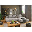 ECKSOFA in Chenille Sandfarben  - Sandfarben/Schwarz, MODERN, Textil/Metall (290/182cm) - Hom`in