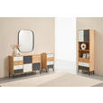 SIDEBOARD  in 120/80/40 cm  - Eichefarben/Schwarz, Design, Holzwerkstoff/Metall (120/80/40cm) - Carryhome
