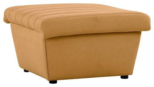 HOCKER Webstoff Senfgelb  - Senfgelb/Schwarz, Design, Kunststoff/Textil (74/43/85cm) - LOOKS by W.Joop