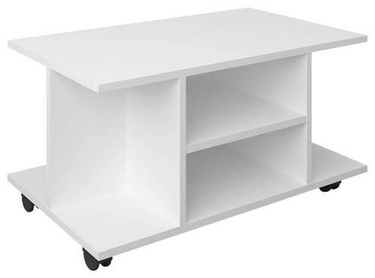 TV-RACK - Weiss, Modern, Holzwerkstoff/Kunststoff (80/40/40cm) - MID.YOU