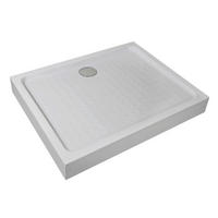 DUSCHTASSE Weiß   - Weiß, KONVENTIONELL, Kunststoff (100/12,5/80cm) - Sanotechnik