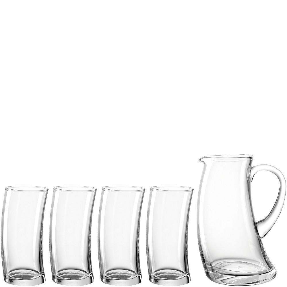 GLÄSERSET SWING  5-teilig  - Klar, Basics, Glas (30,2/22,8/16,5cm) - Leonardo