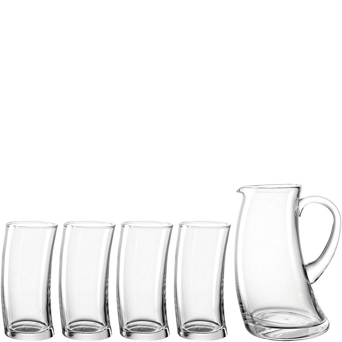 GLÄSERSET SWING  5-teilig  - Klar, Basics, Glas (30,2/22,8/16,5cm) - Leonardo