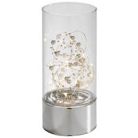 LED-DEKOLEUCHTE 9/20 cm   - Klar/Silberfarben, Design, Glas (9/20cm) - X-Mas