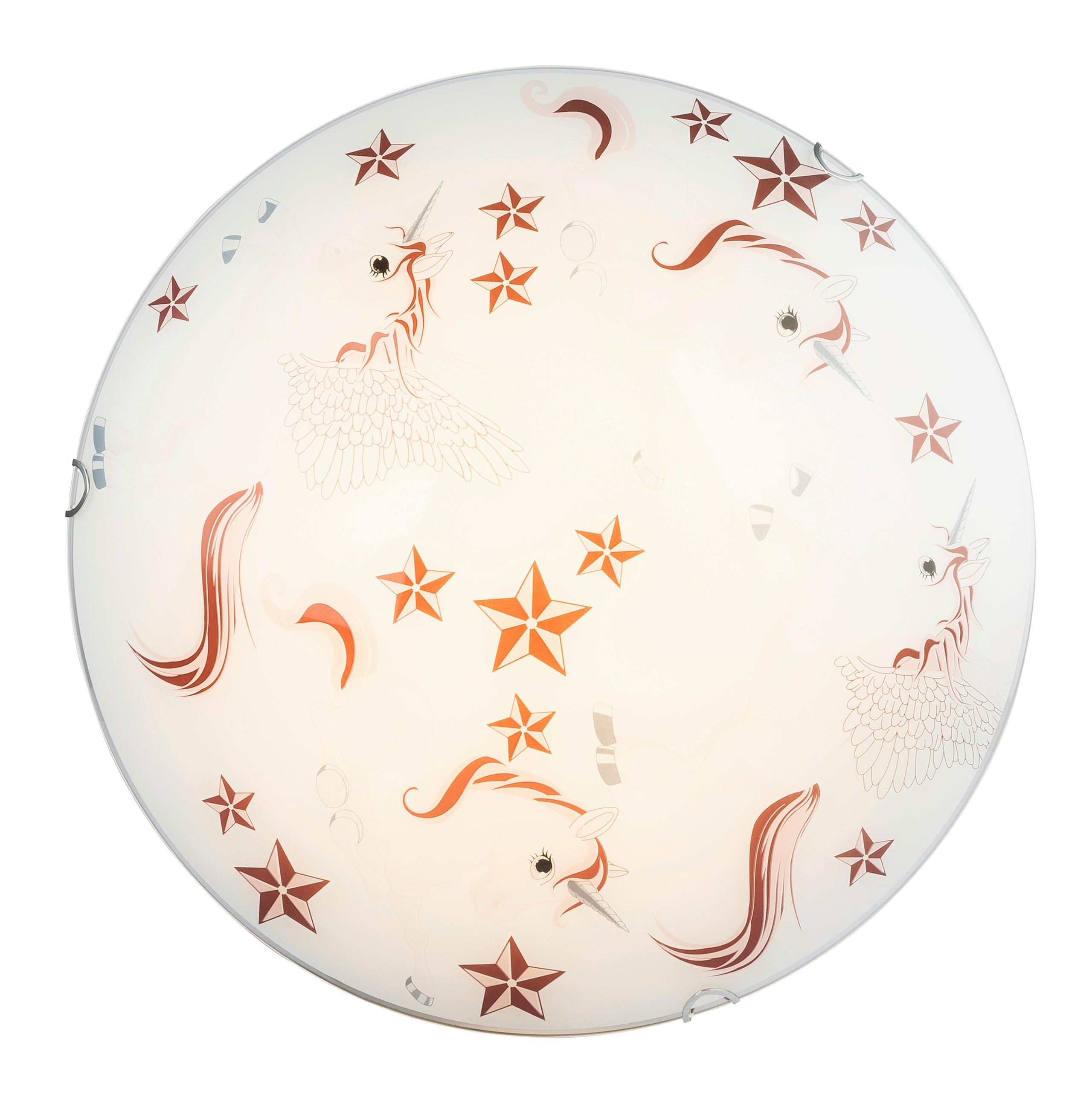 TAKLAMPA BARNRUM 40/8 cm   - vit/rosa, Basics, metall/glas (40/8cm)