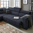 ECKSOFA in Mikrofaser Dunkelgrau  - Dunkelgrau/Schwarz, Design, Textil/Metall (207/301cm) - Xora