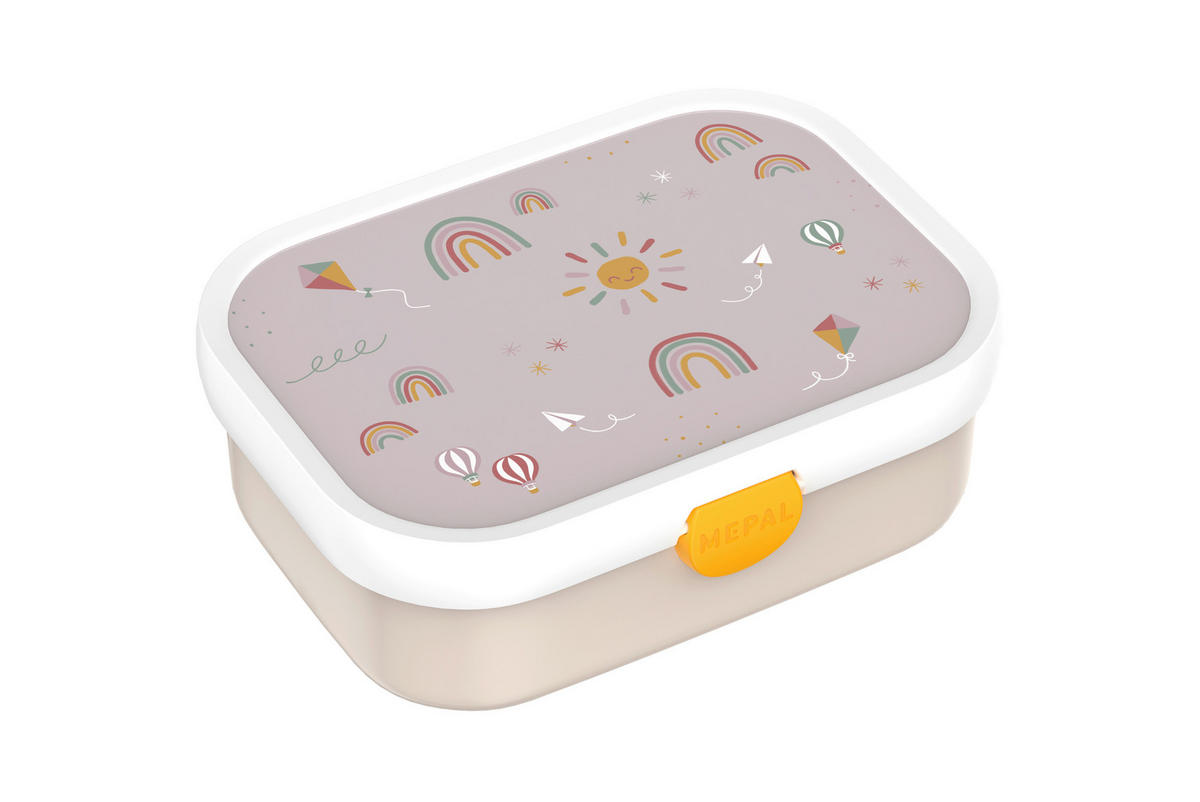 PAUSENSET lunchset campus (pu+bd) - sunshine&rainbow  - Multicolor/Creme, KONVENTIONELL, Kunststoff (20,5/7,5/18,8cm) - Mepal