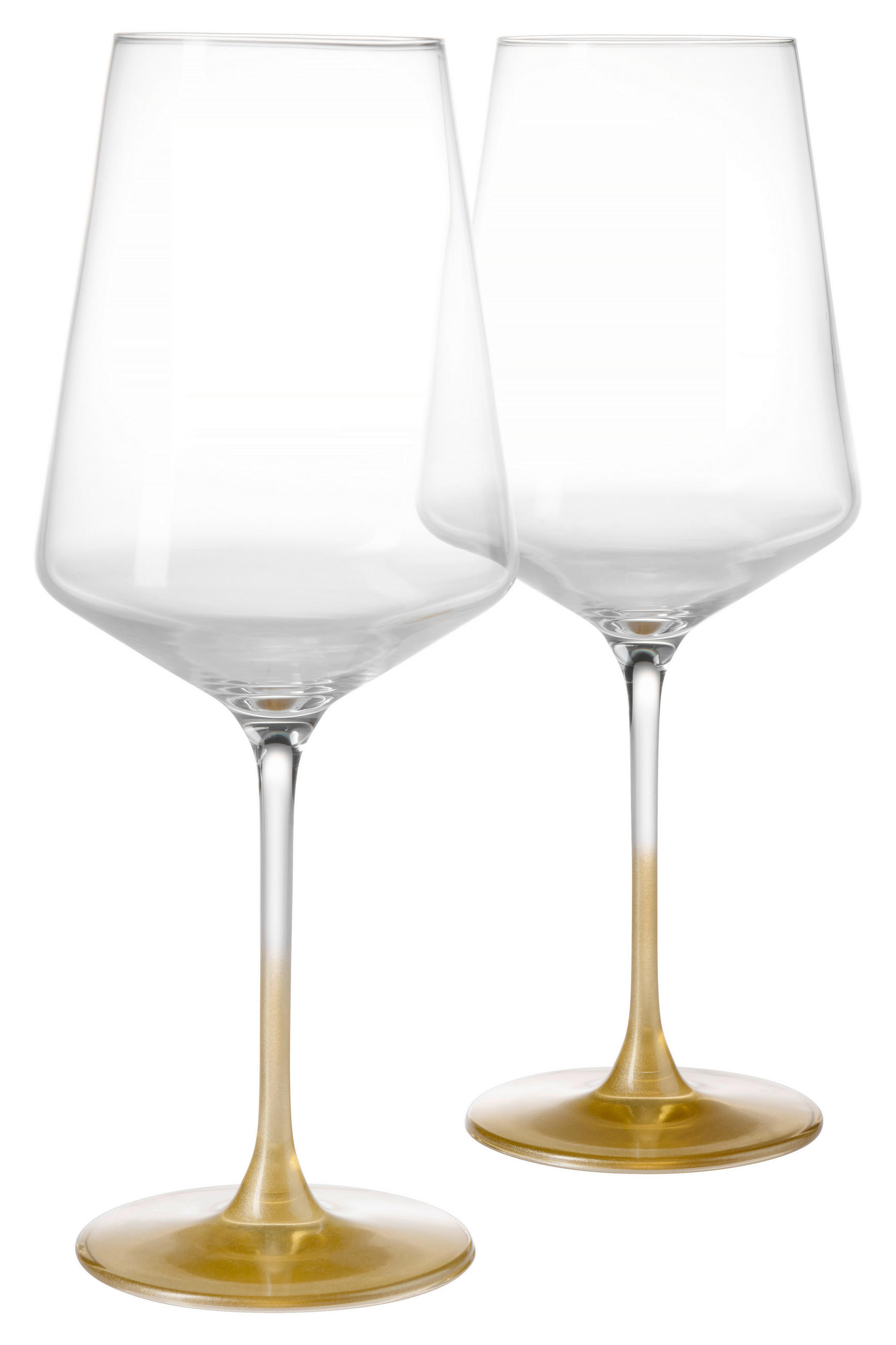KOZAREC ZA VINO  Puccini 560 ml - zlate barve/prozorno, Trendi, steklo (12,5/24/6,5cm) - Leonardo