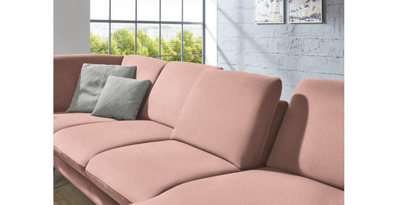 WOHNLANDSCHAFT in Webstoff Rosa  - Schwarz/Rosa, Design, Textil/Metall (208/344/180cm) - Dieter Knoll