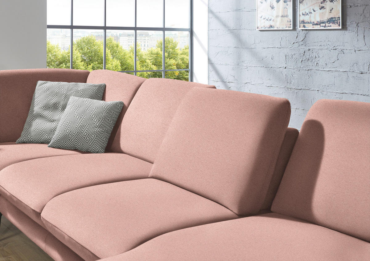 SALON PANORAMIQUE in Webstoff Rosa  - Schwarz/Rosa, Design, Textil/Metall (208/344/180cm) - Dieter Knoll