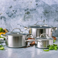 KOCHTOPFSET Geneva 3-teilig  - Schwarz, Basics, Glas/Metall - GreenPan
