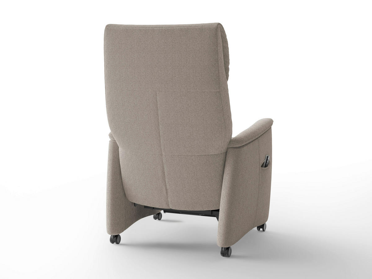 RELAXAČNÍ KŘESLO, textil, šedohnědá - černá/šedohnědá, Basics, textil/plast (76/110/84cm) - Sit & More