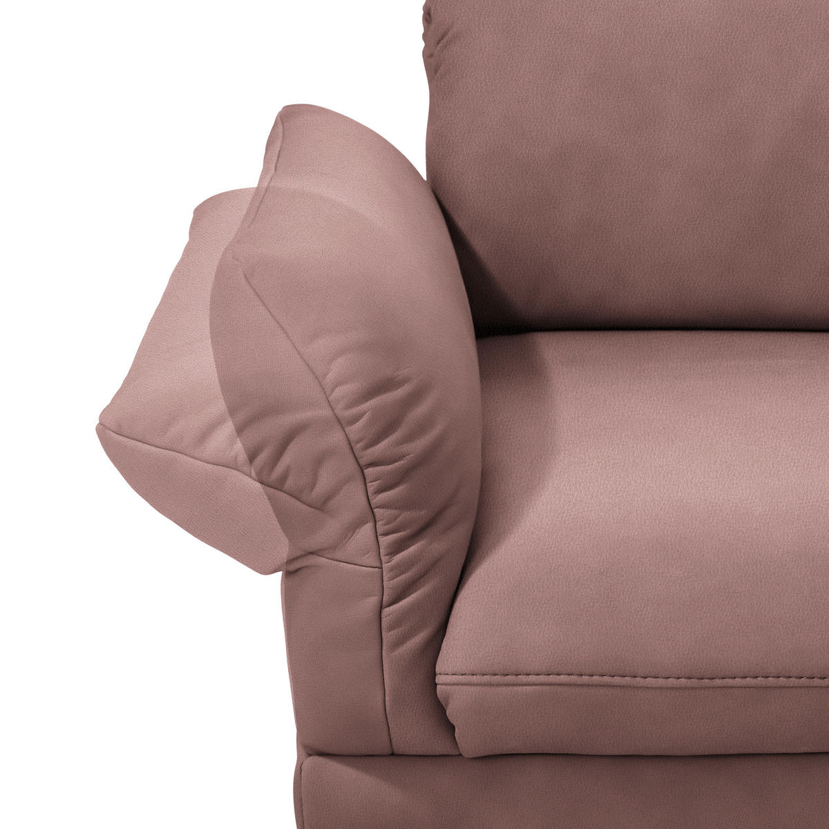 ECKSOFA in Echtleder Beere  - Beere/Anthrazit, Design, Leder/Metall (308/173cm) - Joop!
