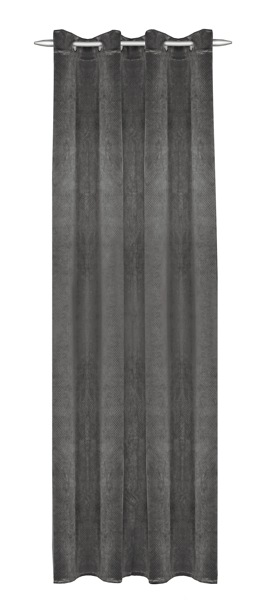 FERTIGVORHANG  blickdicht  135/245 cm   - Grau, Basics, Textil (135/245cm)