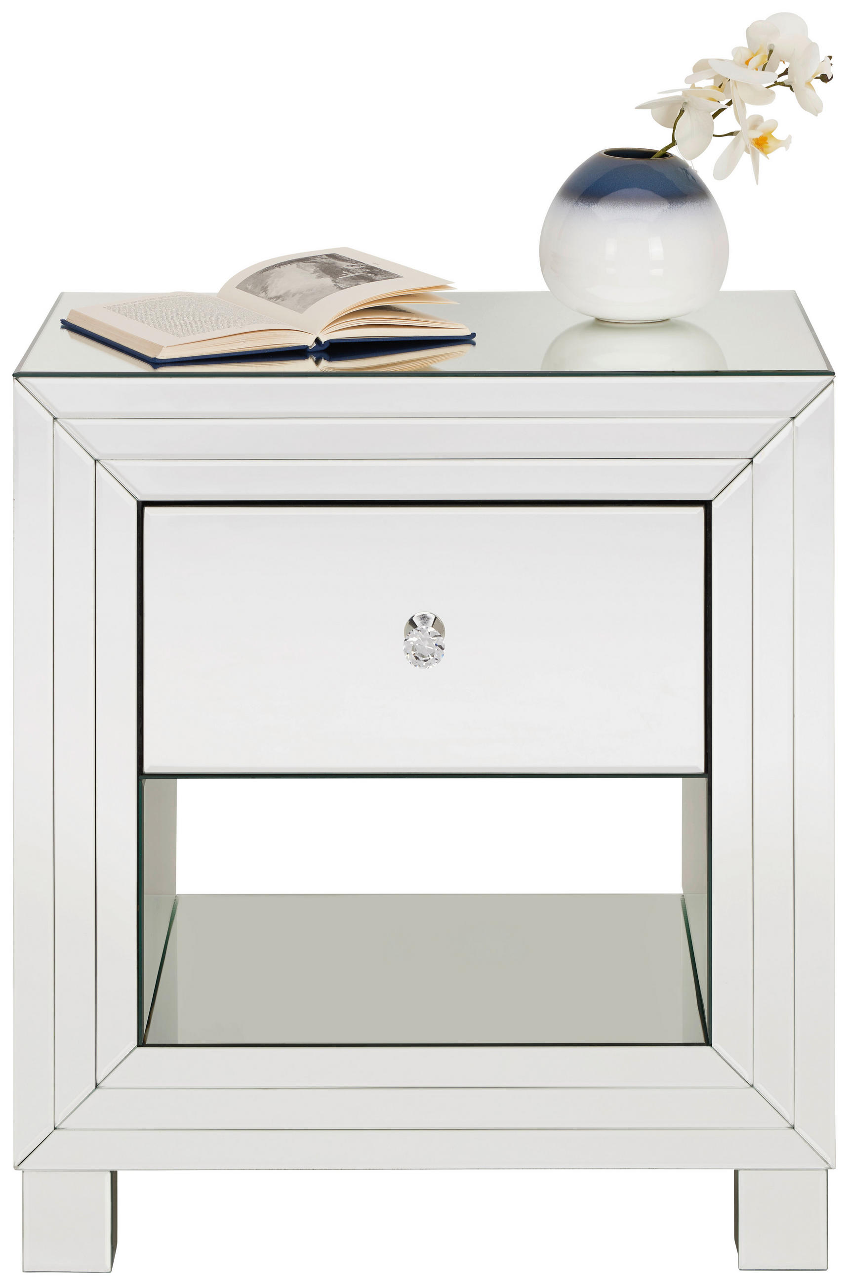 KOMÓD 60/65/46 cm  - fekete/átlátszó, Design, műanyag/faalapú anyag (60/65/46cm) - Xora