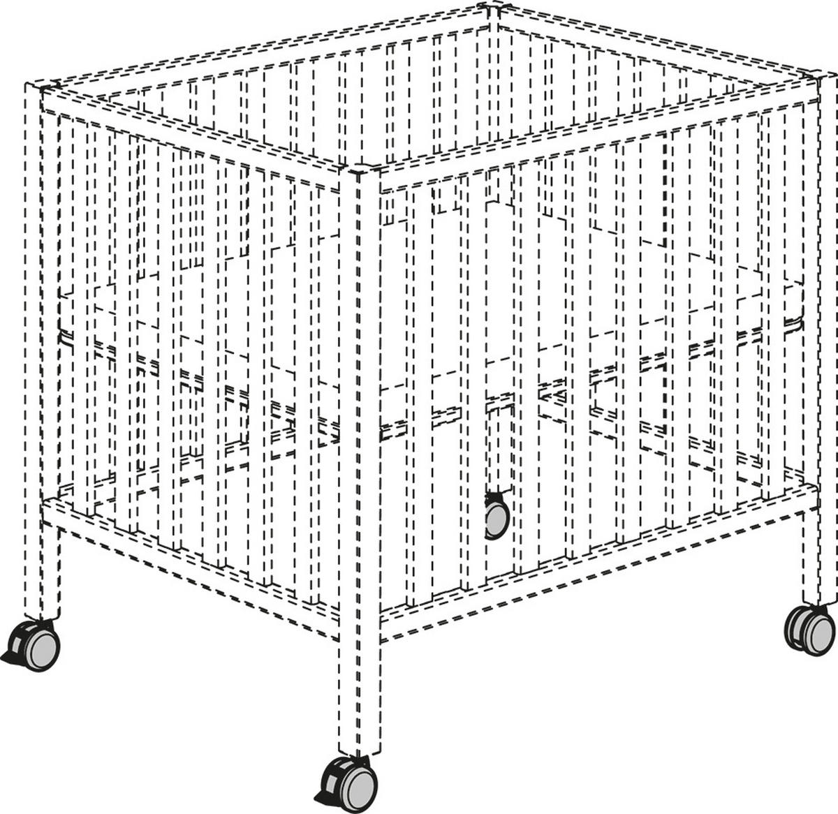GITTERBETTROLLEN SCOTTY   - Grau, Basics, Kunststoff (6cm) - Paidi