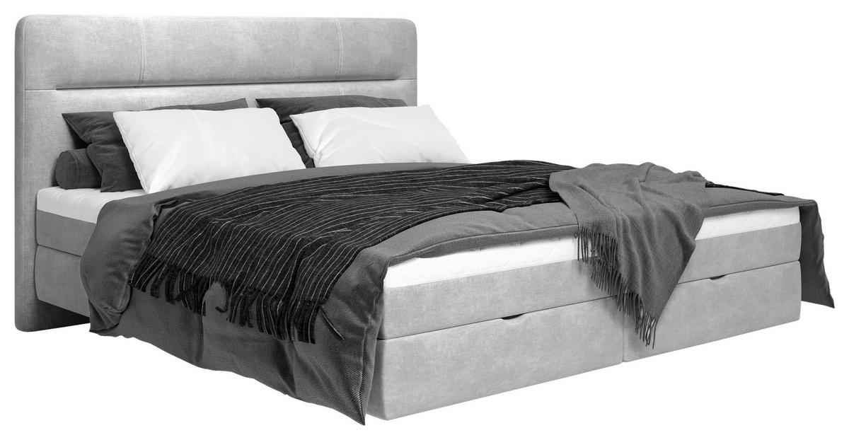 BOXBETT 140/200 cm  in Hellgrau  - Hellgrau, Modern, Holz/Holzwerkstoff (140/200cm) - MID.YOU
