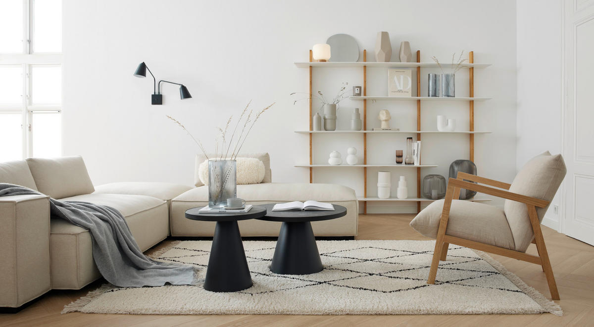 COUCHTISCH in Metall, Glas, Keramik  - Schwarz, Konventionell, Glas/Keramik (85,7/40cm)
