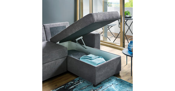 ECKSOFA inkl.Funktionen Beige Webstoff  - Beige/Schwarz, Design, Textil (245/160cm) - Xora