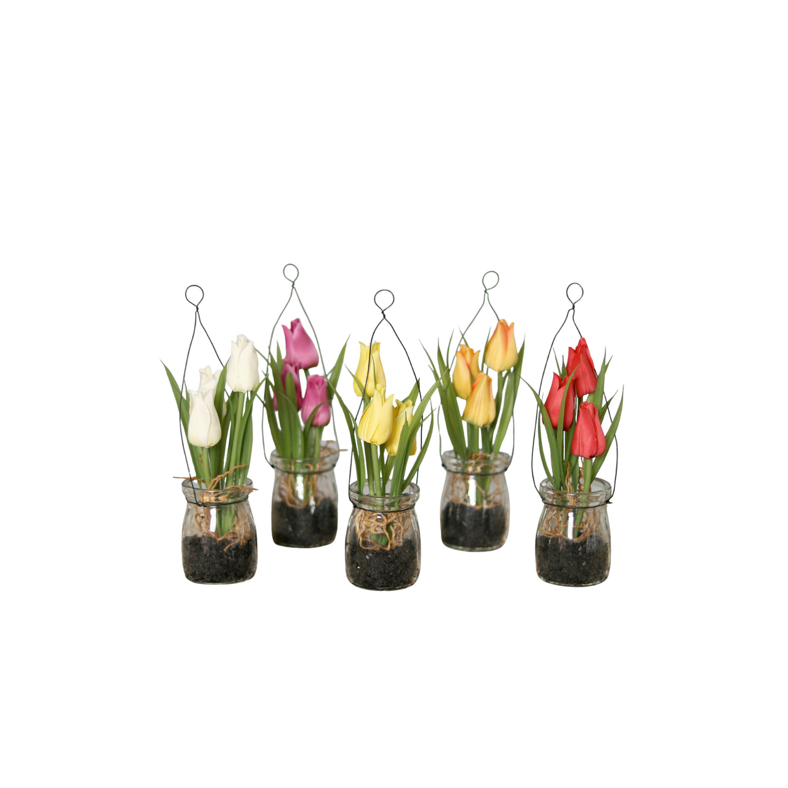 TULPE - Multicolor/Grün, LIFESTYLE, Kunststoff/Textil (18cm)