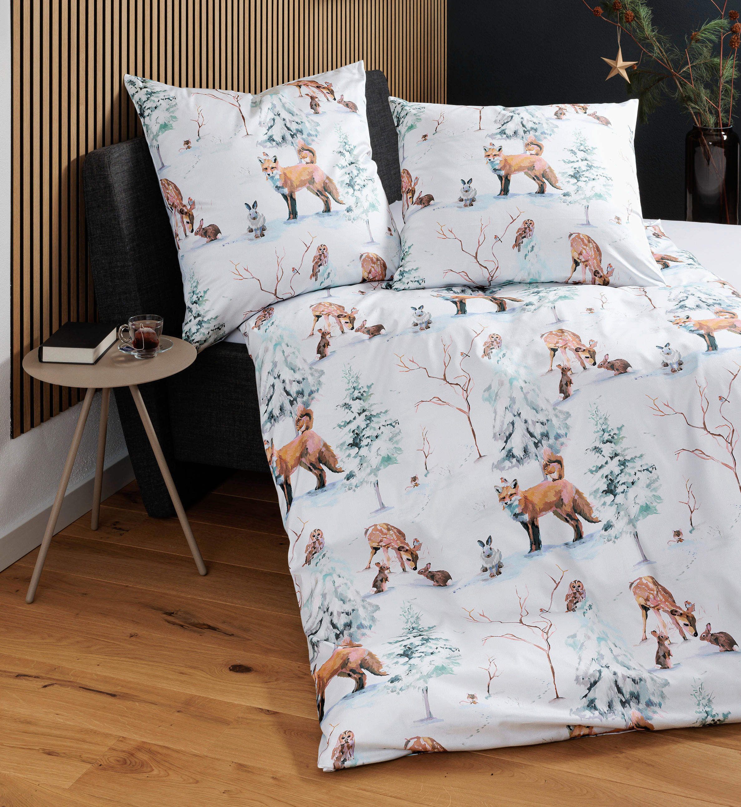BETTWÄSCHE Makosatin 155/220 cm  - Multicolor, Design, Textil (155/220cm) - Janine