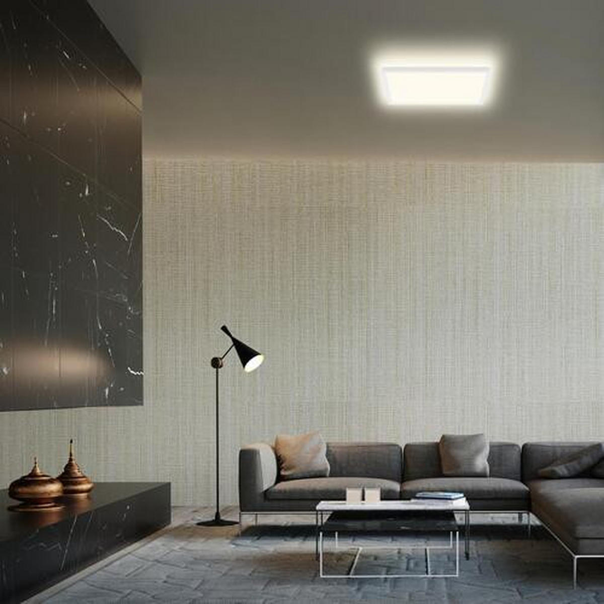 LED PANEL, 29/29/2,8 cm - biela, Konventionell, plast (29/29/2,8cm) - Xora