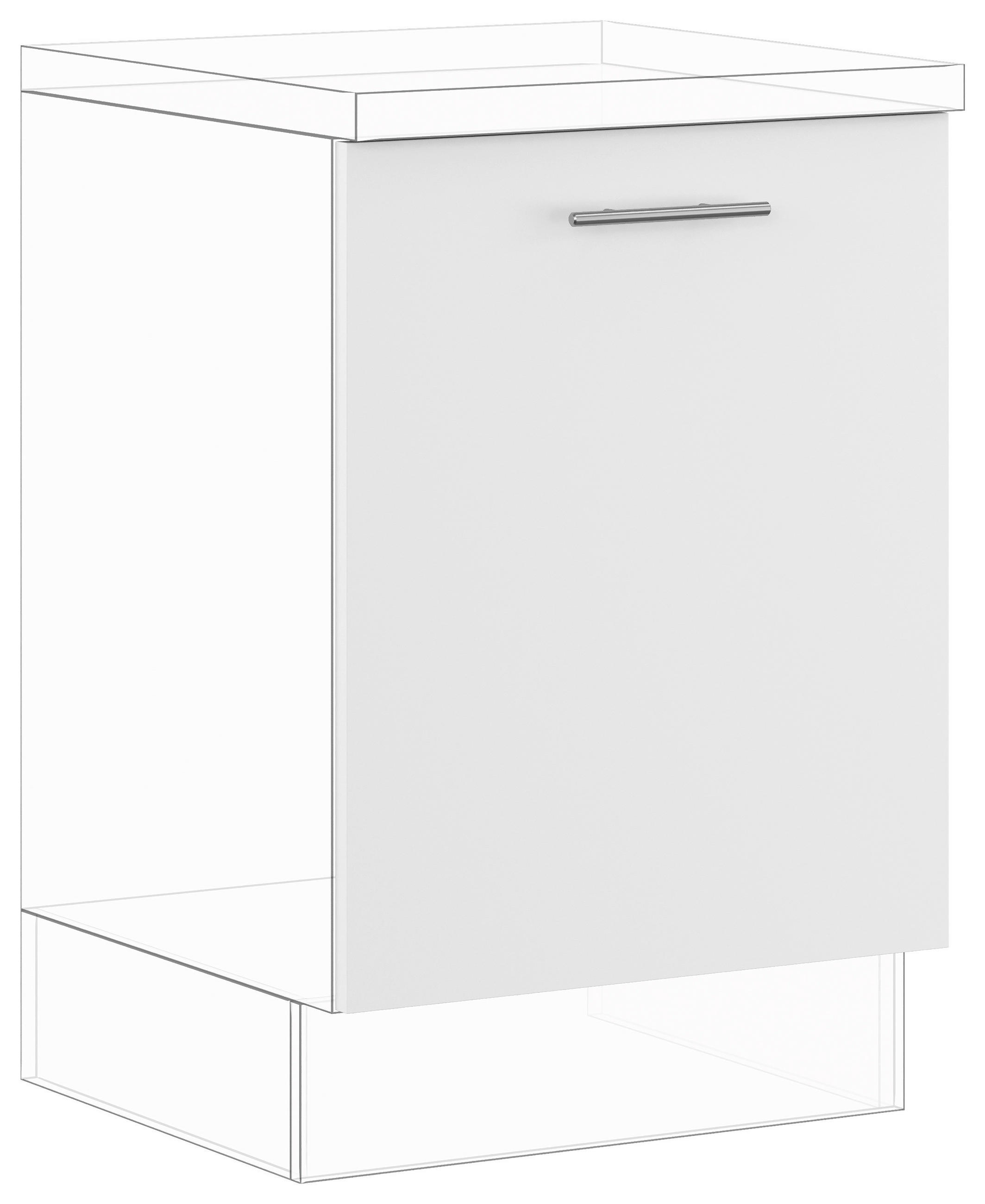 GESCHIRRSPÜLERFRONT 60/71,7/1,6 cm  in Weiß  - Edelstahlfarben/Weiß, Basics, Holzwerkstoff/Metall (60/71,7/1,6cm) - Impuls