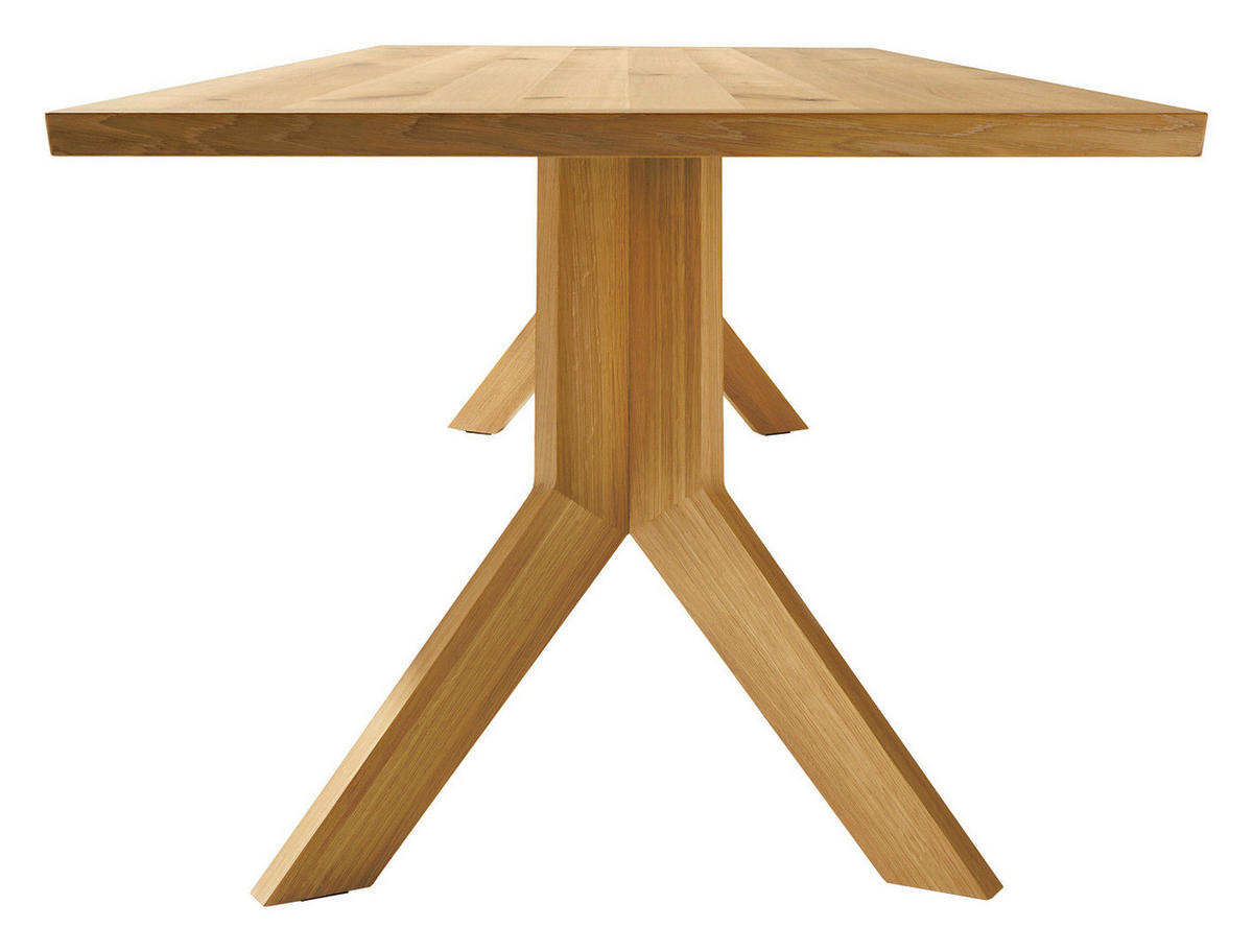 ESSTISCH in Holz 140/100/75 cm  - Wildeiche, Design, Holz (140/100/75cm) - TEAM 7