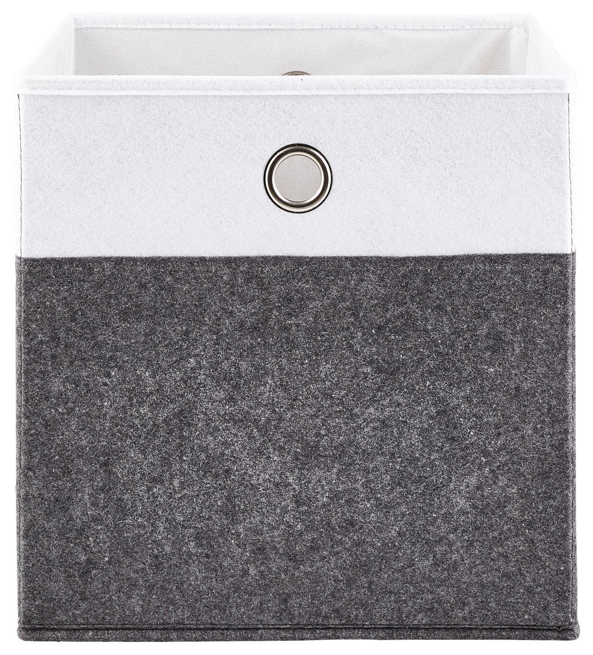 FALTBOX - Anthrazit/Weiß, Design, Karton/Textil (32/32/32cm) - Carryhome