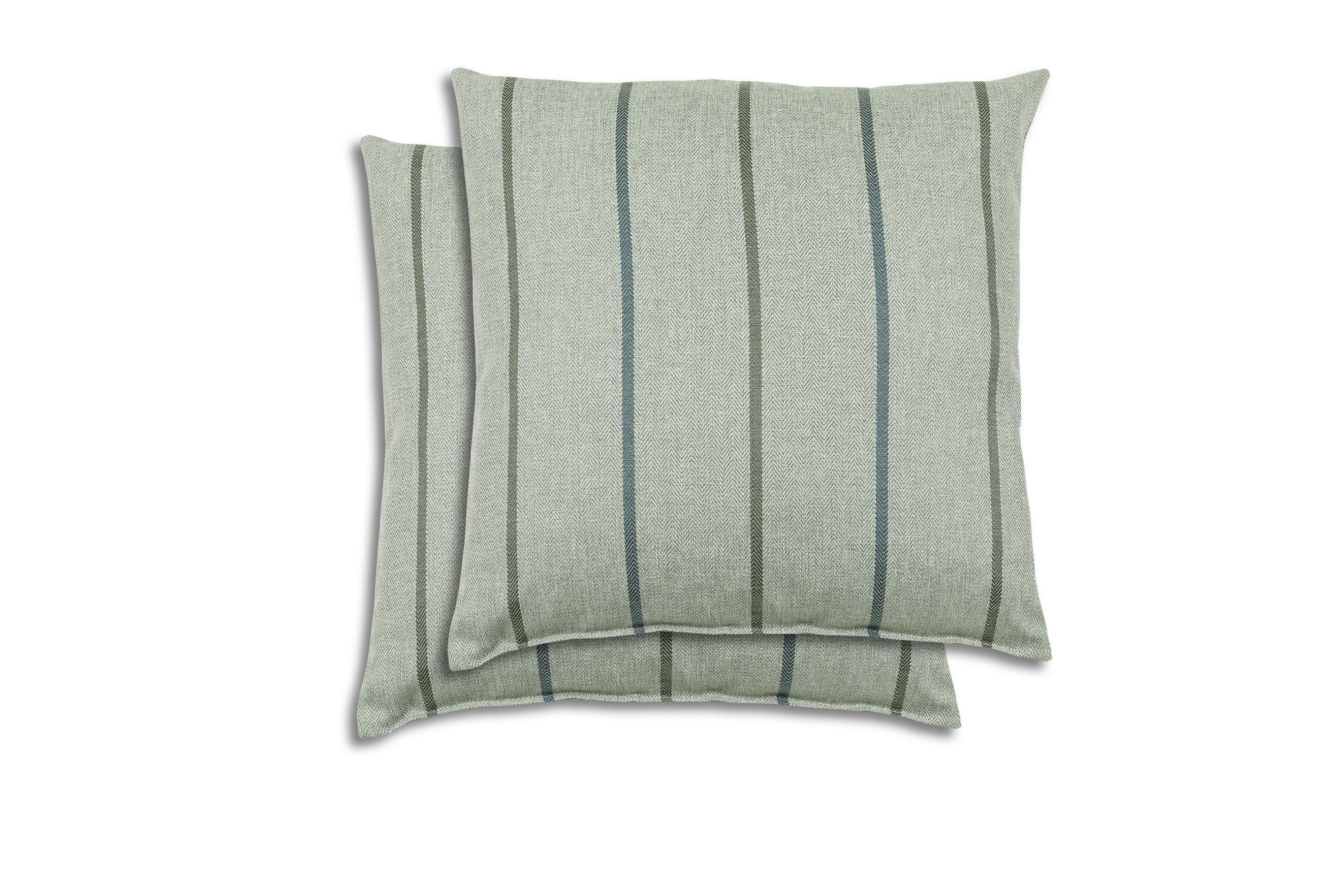 GARTENSITZKISSENSET in Hellgrün Streifen 48/48 cm  - Hellgrün, Basics, Textil (48/48cm)