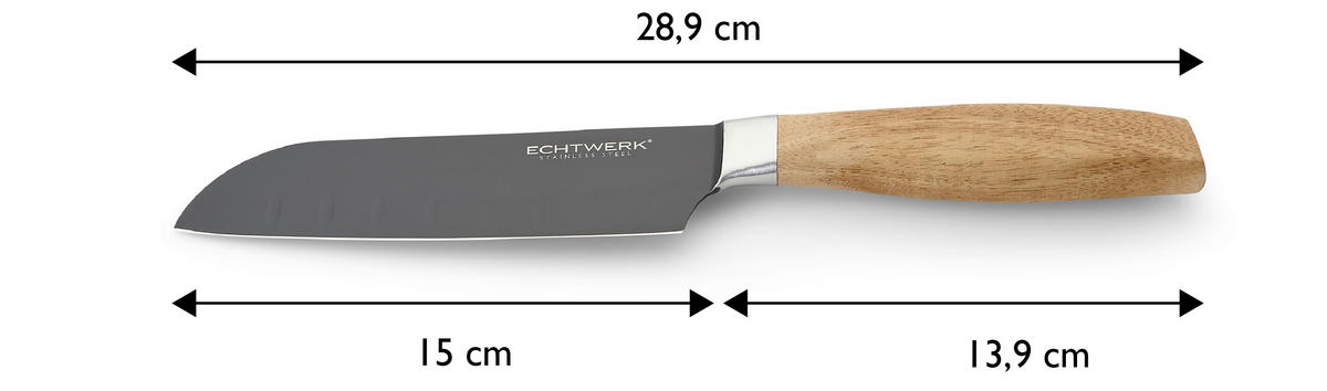 SANTOKUKNIV 15 cm  - svart, Basics, metall/trä (15cm) - Echtwerk