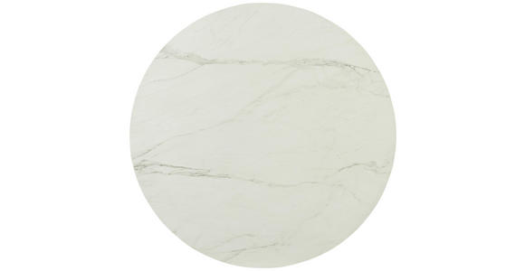 ESSTISCH in Metall, Keramik 115/115/76 cm  - Schwarz/Weiß, Design, Keramik/Metall (115/115/76cm) - Ambia Home