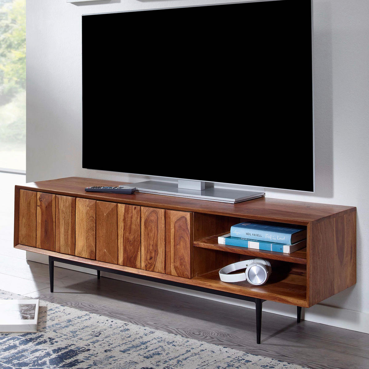 LOWBOARD  in 123/42/35 cm  - Sheeshamfarben, MODERN, Holz (123/42/35cm) - MID.YOU