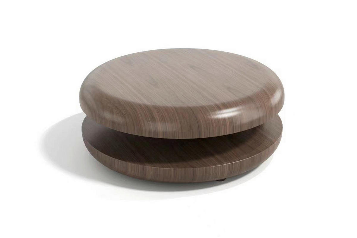 COUCHTISCH furniert 90/90/35 cm rund Walnussfarben  - Walnussfarben, MODERN, Holzwerkstoff (90/90/35cm) - Livetastic