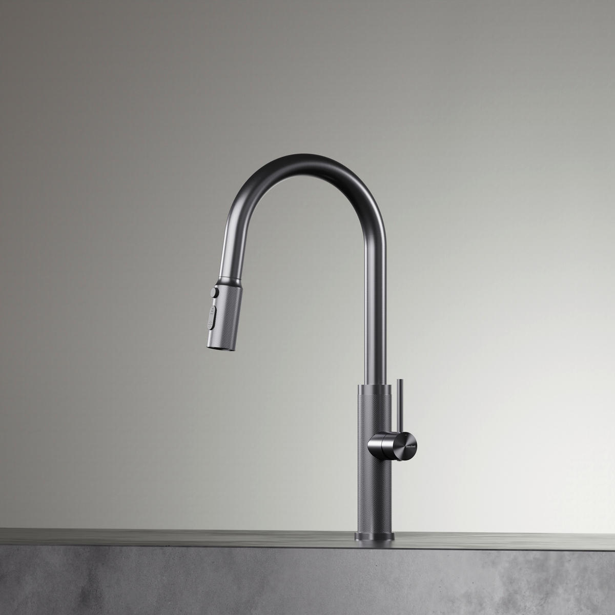 KÜCHENARMATUR  - Dunkelgrau, Design, Metall (4,3/45,4/23cm) - Dieter Knoll