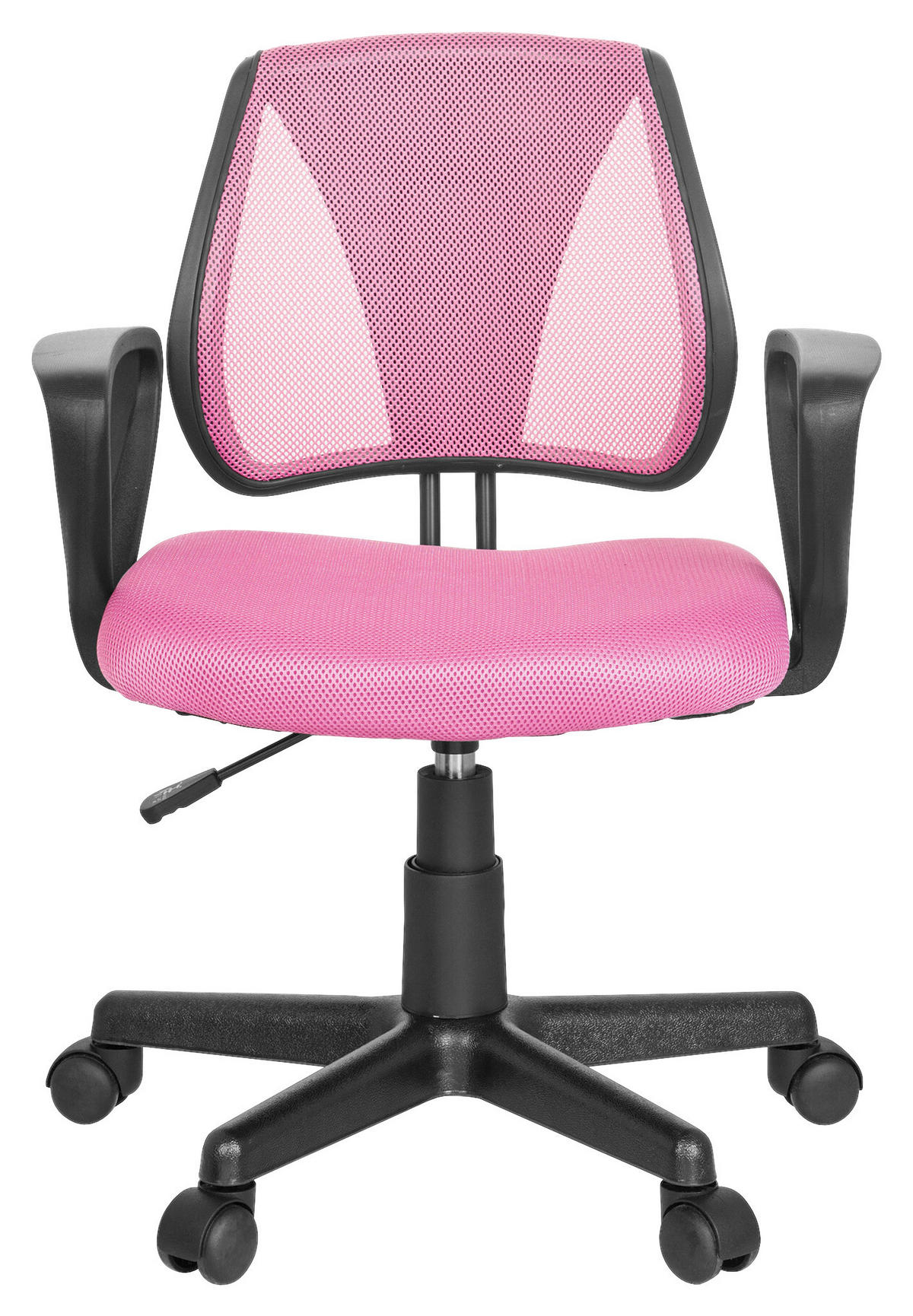 JUGENDDREHSTUHL Pink  - Pink/Schwarz, Basics, Kunststoff (58/75-92/45cm) - MID.YOU