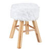 TABURET, dřevo, textil, kompozitní dřevo, 28/42 cm - bílá/přírodní barvy, Natur, dřevo/kompozitní dřevo (28/42cm) - Ambia Home