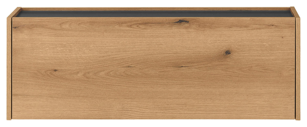 SCHUHSCHRANK Anthrazit, Eichefarben  - Eichefarben/Anthrazit, Design, Holzwerkstoff (100/35/30cm) - Modante