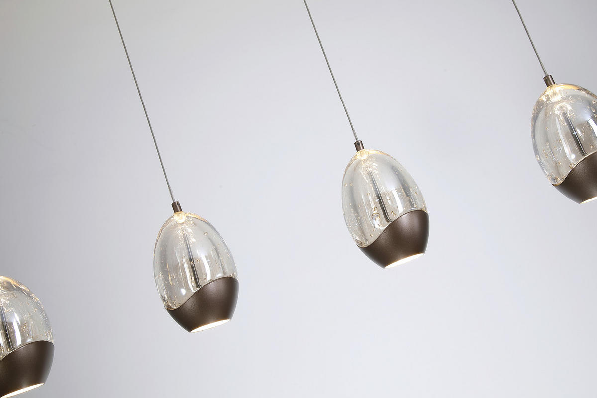 LED-HÄNGELEUCHTE 70/9/150 cm  - Champagner/Transparent, Trend, Glas/Metall (70/9/150cm)
