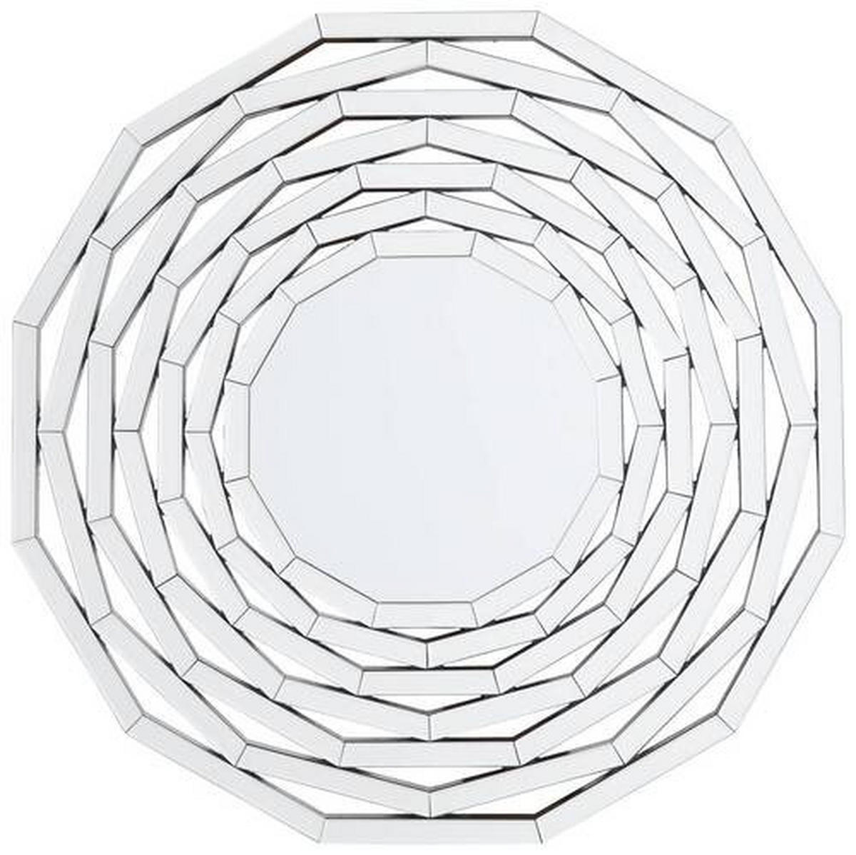 STENSKO OGLEDALO, 100/100/1,9 cm steklo, leseni material  - srebrne barve, Trendi, steklo/leseni material (100/100/1,9cm) - Xora